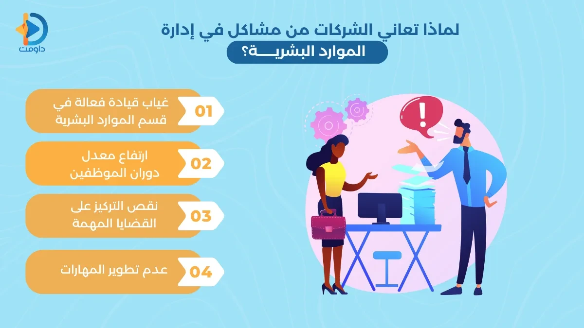 مشاكل إدارة الموارد البشرية